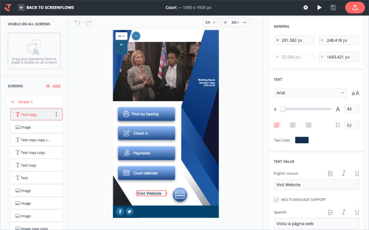 screenshot of friendlyway Visitor Management